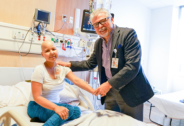 Dr. Kirov, Director of Lymphoma Treatment Program, with oncology patient