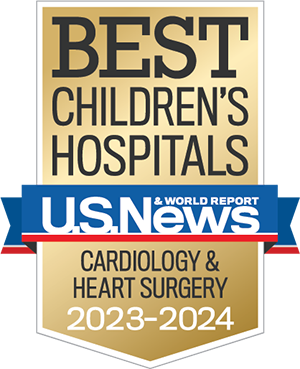 U.S. News and Reports Best Childrens Hospitals Cardiology Badge