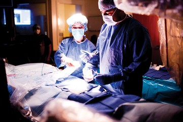 Surgical staff in the operating room