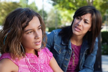 Mom expressing her concern for her daughter