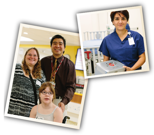 Terese McGregor, Katha McGregor and Dr. Raymond Wang; Nina Movsesyan, clinical research coordinator