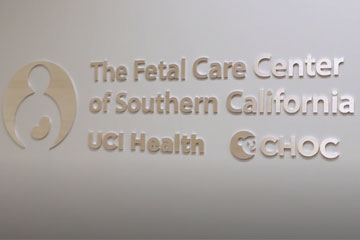 The Fetal Care Center of Southern California sign