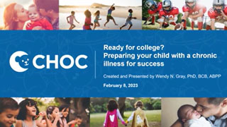 Ready for College: Preparing your child with chronic illness for success