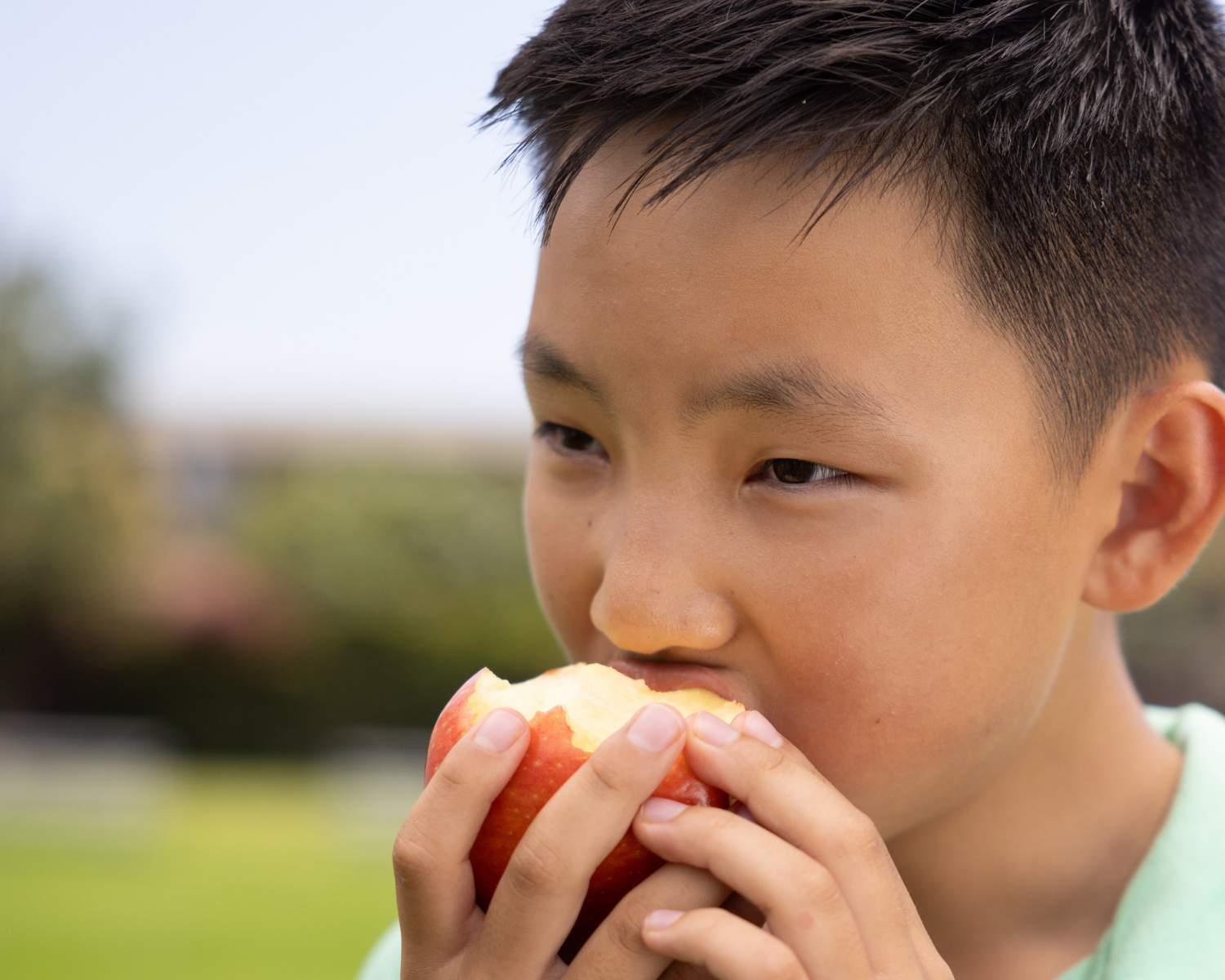 child boy eating apple pediatric crohn's disease