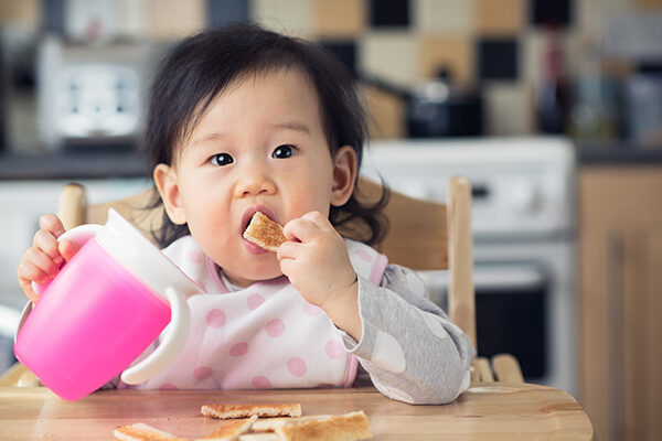 infant eating