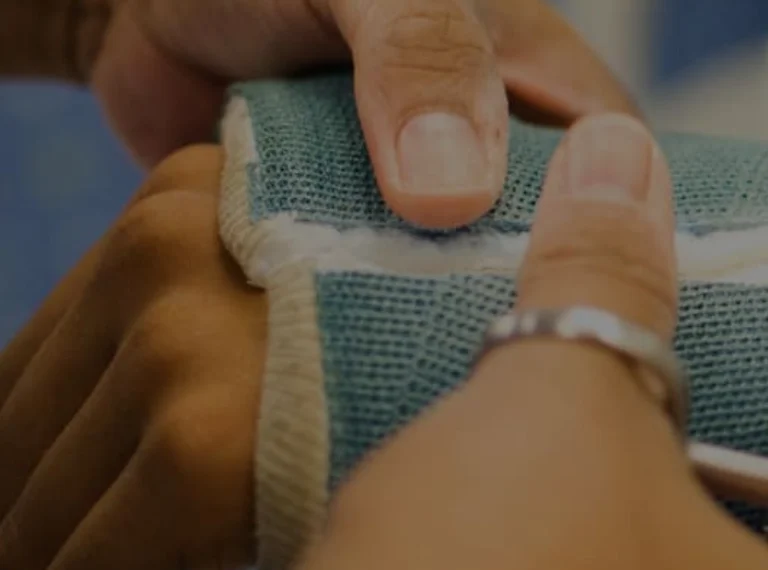 Teen having cast cut off from wrist