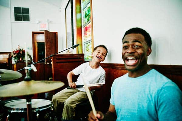 Kids playing instruments