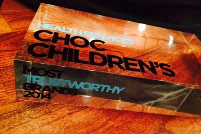Health services CHOC Children's Most Trustworthy Brand 2014
