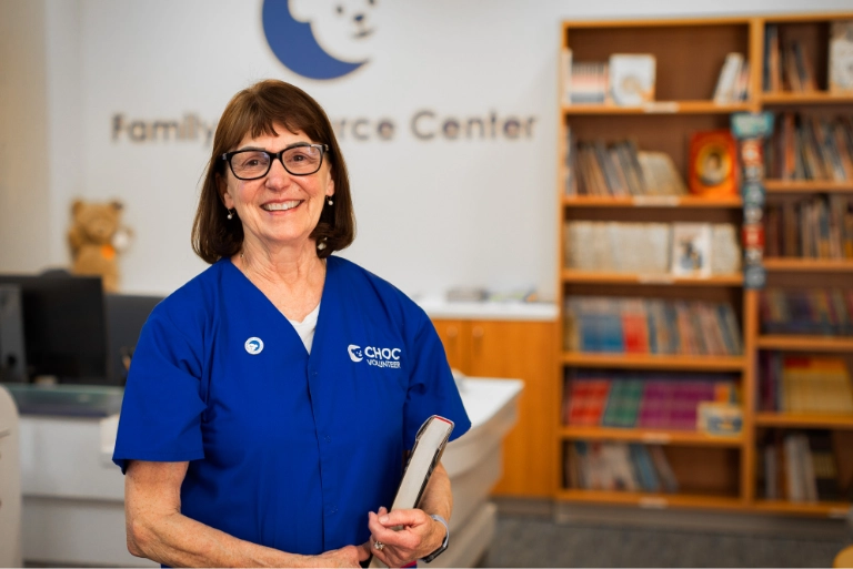 CHOC volunteer at the Family Resource Center