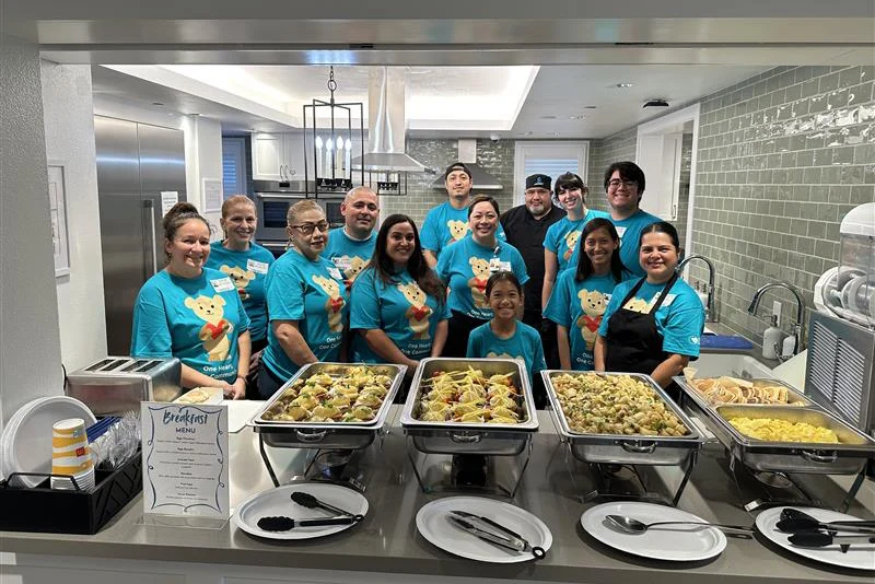 Choco's Community Action Team serving breakfast
