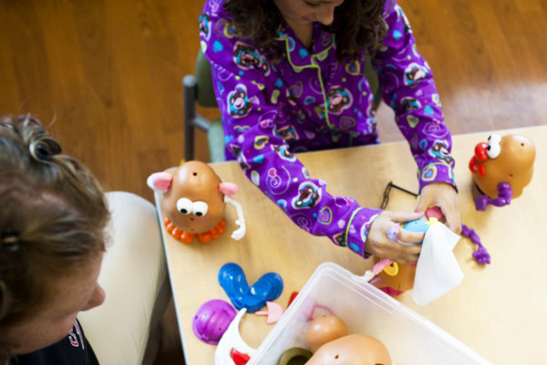 Kids playing with toys
