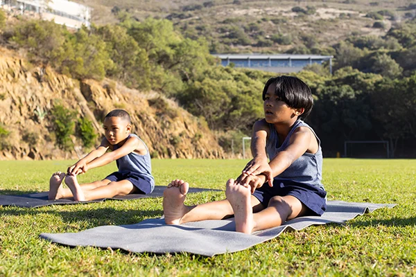Kids stretching